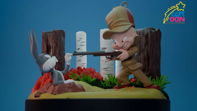 Elmer y bugs bunny